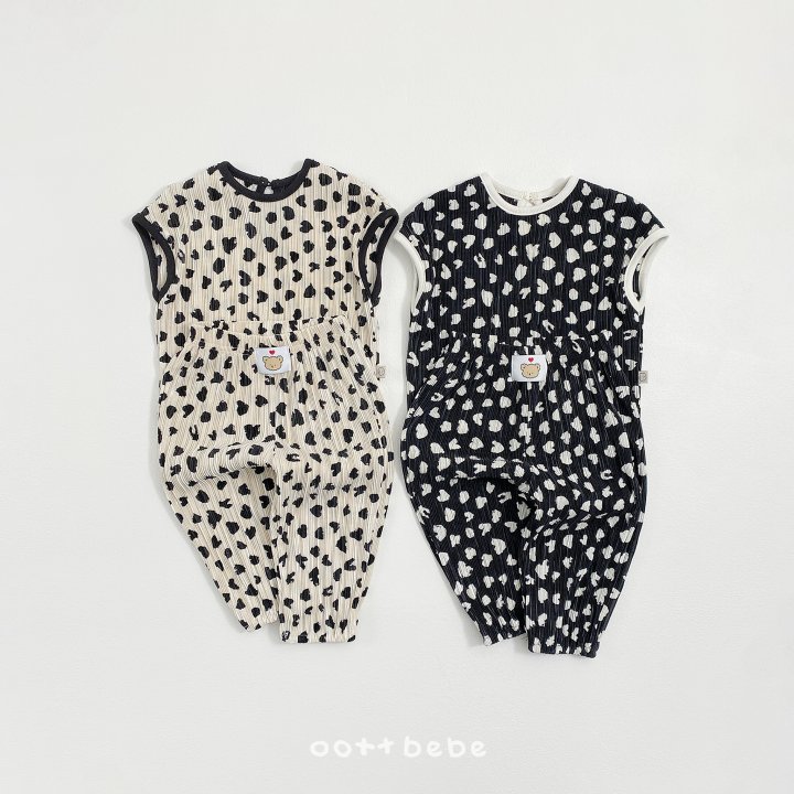 Oott Bebe - Korean Baby Fashion - #babygirlfashion - Petite Leopard Pleated Set (Kids)