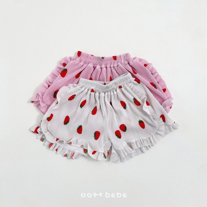 Oott Bebe - Korean Baby Fashion - #babylifestyle - Sweet Berry Pleated Set (Kids) - 7