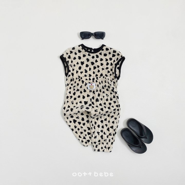 Oott Bebe - Korean Baby Fashion - #babylifestyle - Petite Leopard Pleated Set (Kids) - 2