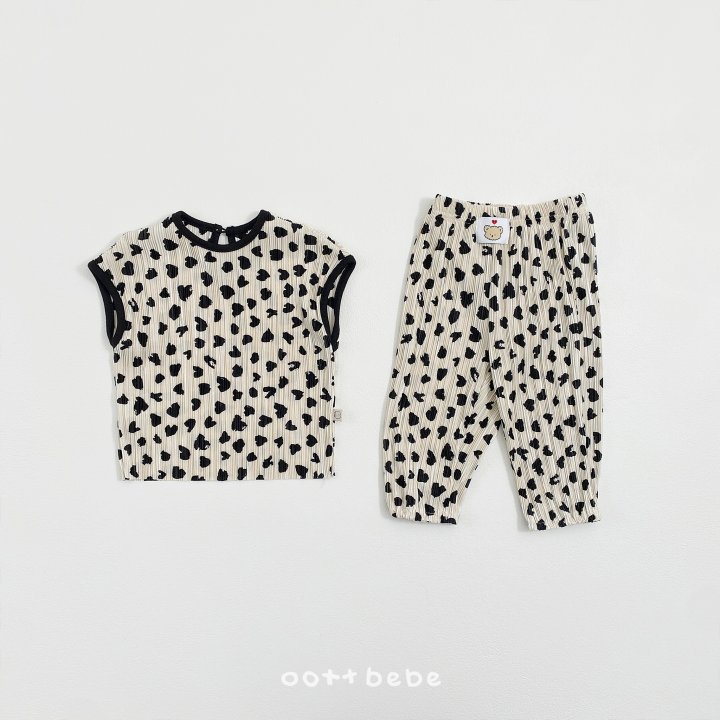Oott Bebe - Korean Baby Fashion - #onlinebabyboutique - Petite Leopard Pleated Set (Kids) - 8