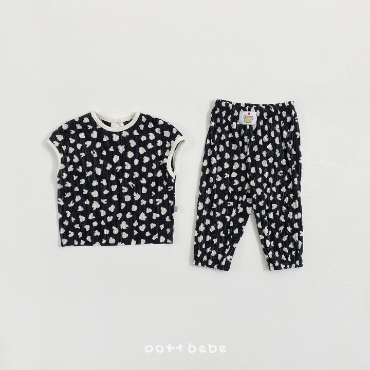 Oott Bebe - Korean Baby Fashion - #onlinebabyshop - Petite Leopard Pleated Set (Kids) - 9