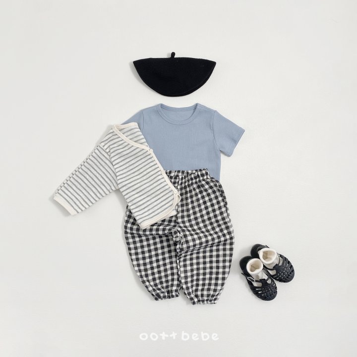 Oott Bebe - Korean Children Fashion - #childofig - Pale Stripe Cardigan Set - 7