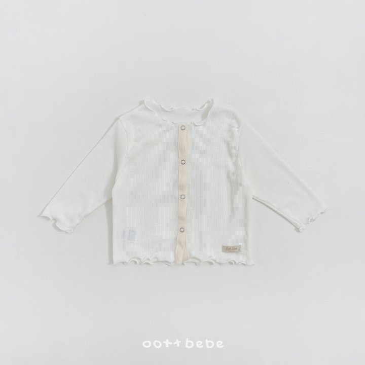 Oott Bebe - Korean Children Fashion - #childrensboutique - Vanilla Ribbed Cardigan - 5