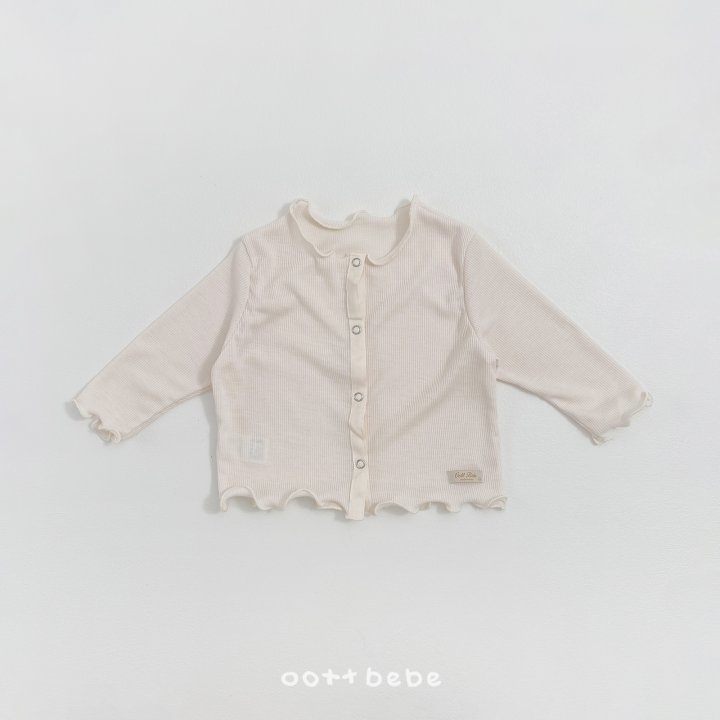 Oott Bebe - Korean Children Fashion - #designkidswear - Vanilla Ribbed Cardigan - 6