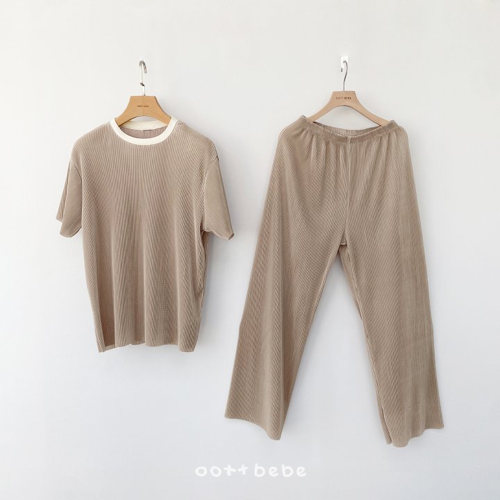 Oott Bebe - Korean Women Fashion - #momslook - Barbie Pleated Set (Mom) - 10