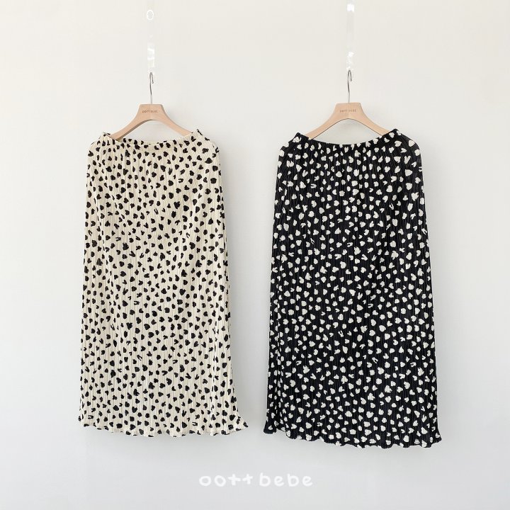 Oott Bebe - Korean Women Fashion - #pursuepretty - Petite Leopard Pleated Skirt (Mom)
