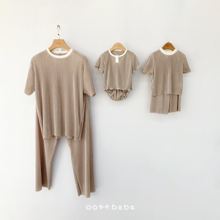 Oott Bebe - Korean Women Fashion - #thelittlethings - Barbie Pleated Set (Mom) - 3