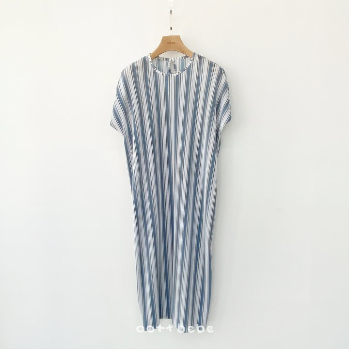 Oott Bebe - Korean Women Fashion - #vintageinspired - Twinkle Pleated One-piece (Mom) - 2