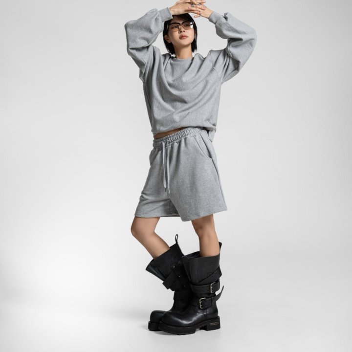 Paper Moon - Korean Women Fashion - #momslook - Heritage Sweat Short - 8