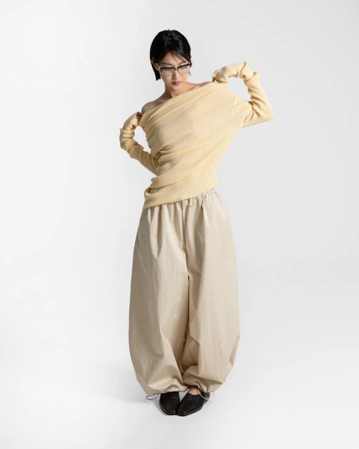 Paper Moon - Korean Women Fashion - #momslook - Cotton Balloon Wide Trousers - 6