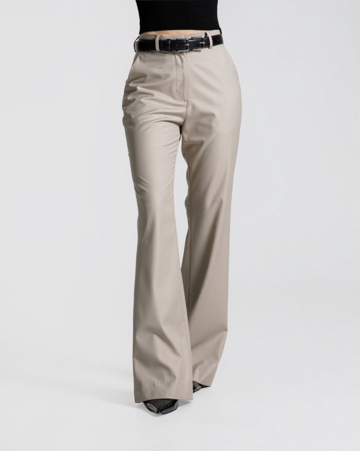 Paper Moon - Korean Women Fashion - #momslook - Tailored Semi Flare Trousers - 3