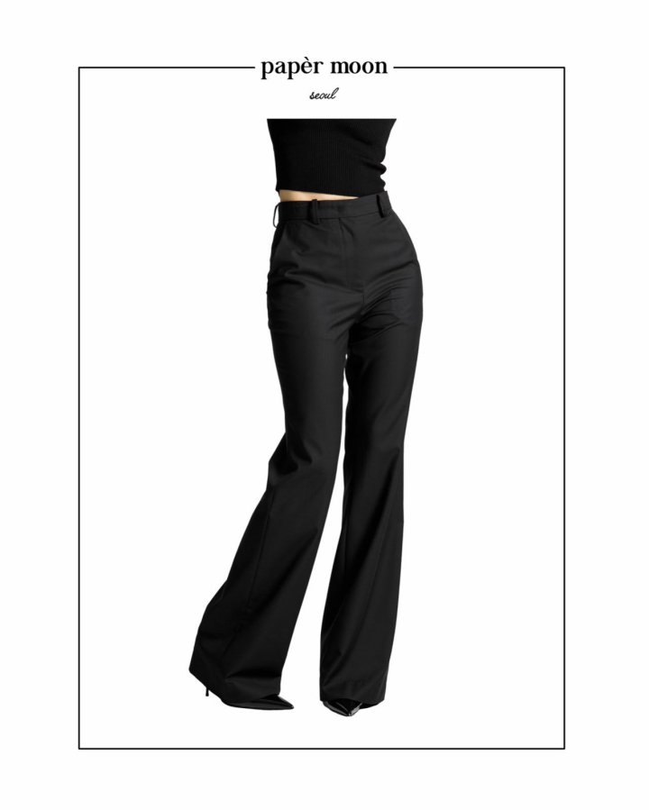 Paper Moon - Korean Women Fashion - #momslook - Tailored Semi Flare Trousers - 5