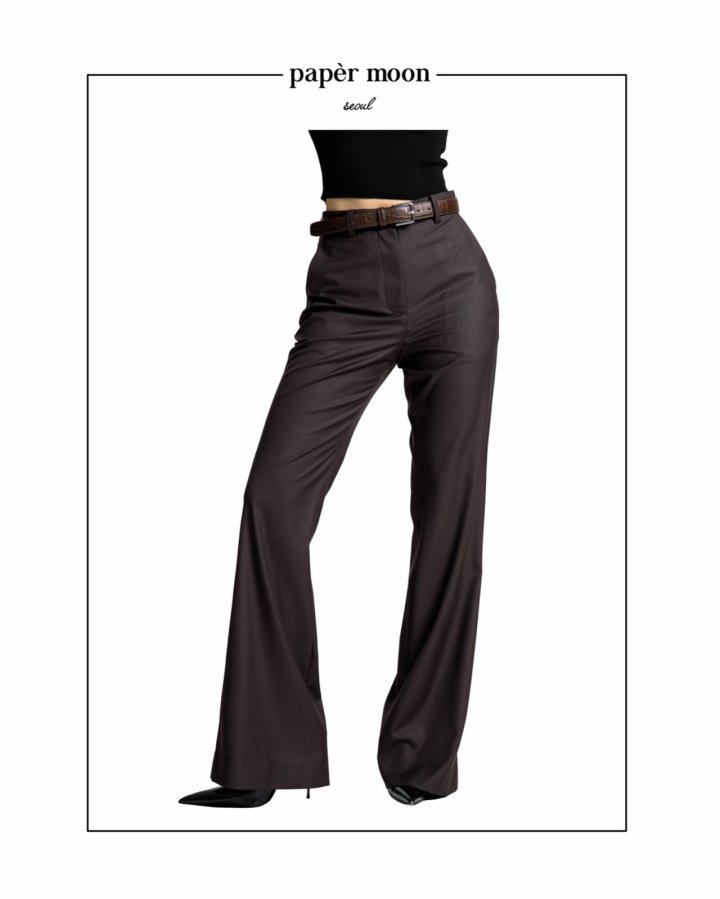 Paper Moon - Korean Women Fashion - #momslook - Tailored Semi Flare Trousers - 9