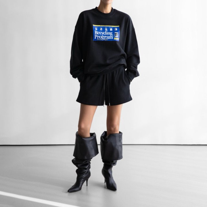 Paper Moon - Korean Women Fashion - #momslook - RECYCLING Film Print Sweatshirt - 10