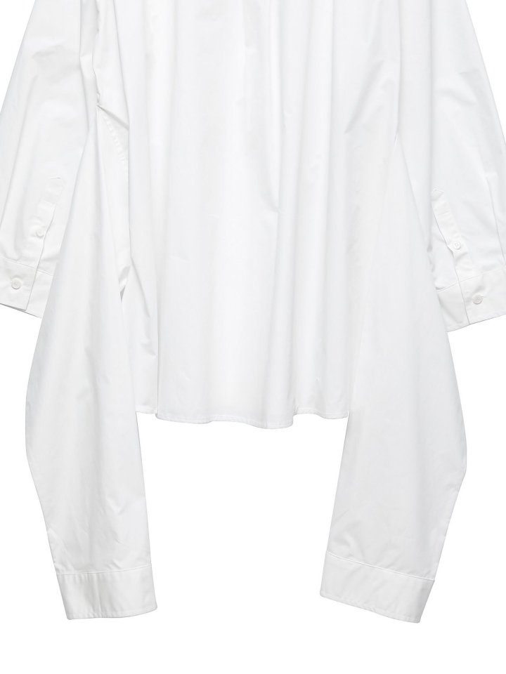 Paper Moon - Korean Women Fashion - #momslook - Oversized Knot Sleeved Detail Button Down Shirt Dress - 11