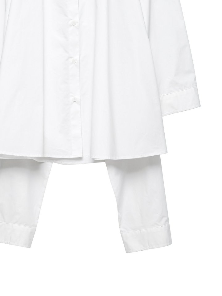 Paper Moon - Korean Women Fashion - #momslook - Oversized Knot Sleeved Detail Button Down Shirt Dress - 9