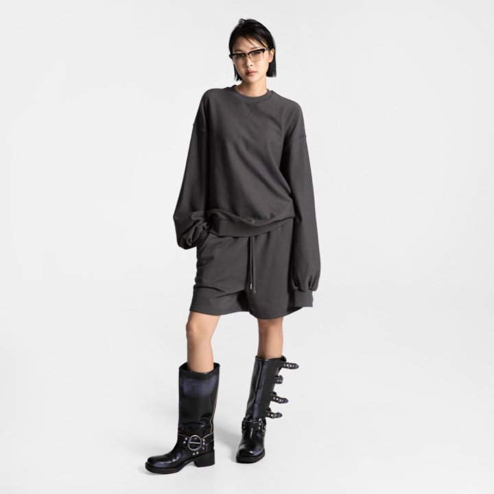 Paper Moon - Korean Women Fashion - #momslook - Heritage Sweat Short - 2