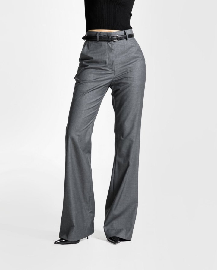 Paper Moon - Korean Women Fashion - #momslook - Tailored Semi Flare Trousers - 2