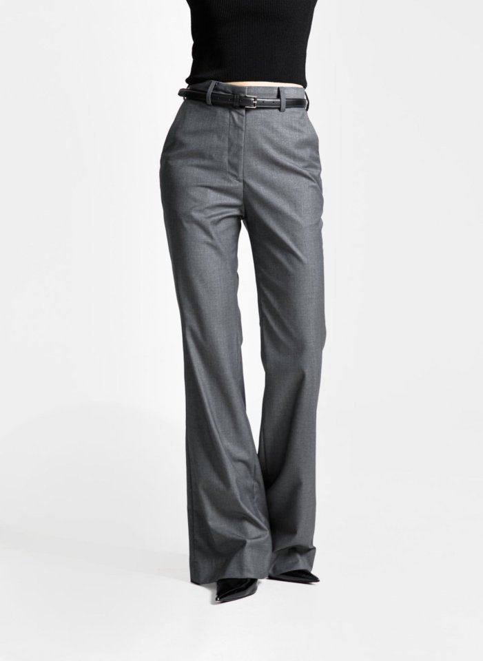 Paper Moon - Korean Women Fashion - #womensfashion - Tailored Semi Flare Trousers - 4