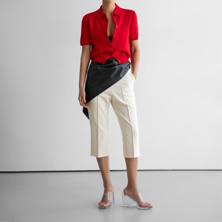 Paper Moon - Korean Women Fashion - #momslook - Collared Short Sleeve Button Cardigan - 4