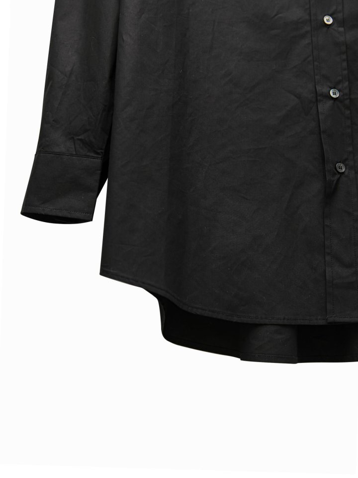 Paper Moon - Korean Women Fashion - #momslook - Maxi Oversized Padded Shoulder Cotton Button Down Shirt - 11