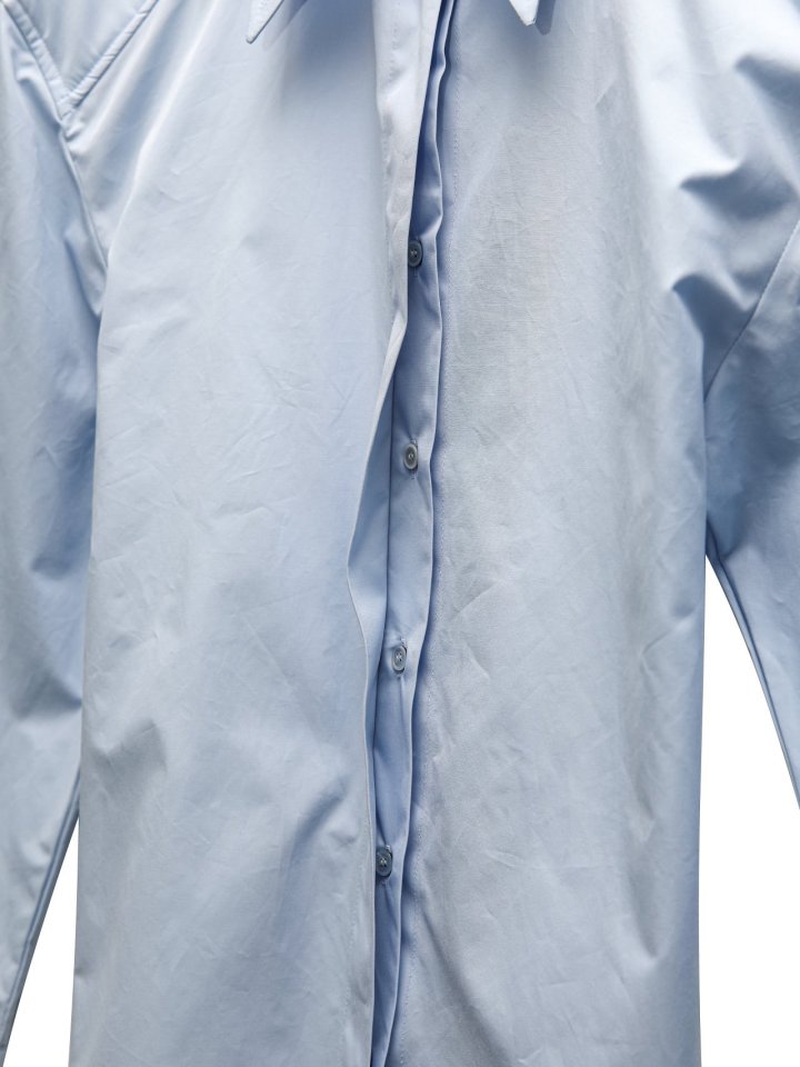 Paper Moon - Korean Women Fashion - #momslook - Padded Shoulder Button Down Cotton Shirt - 12