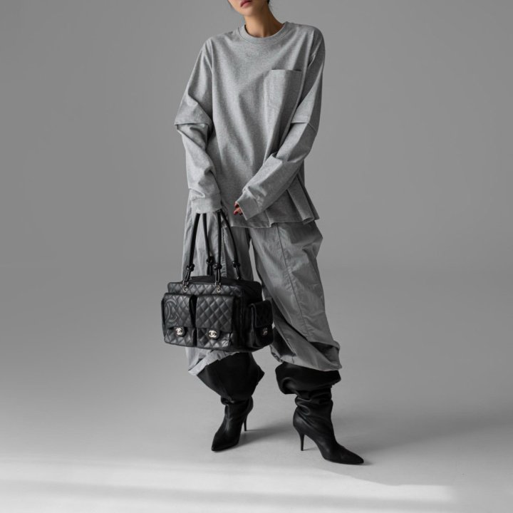 Paper Moon - Korean Women Fashion - #momslook - Layered Sleeve Side Slit Tee - 9