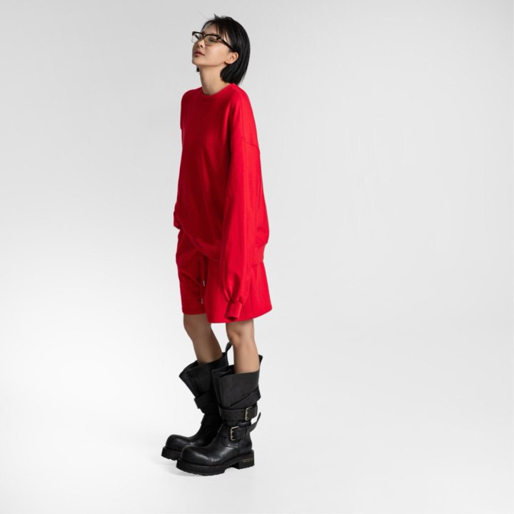 Paper Moon - Korean Women Fashion - #momslook - Heritage Reverse Weave Volume Sweatshirt - 2
