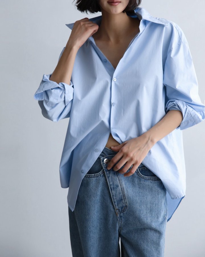 Paper Moon - Korean Women Fashion - #momslook - Classic Premium Cotton Button Down Shirt - 2