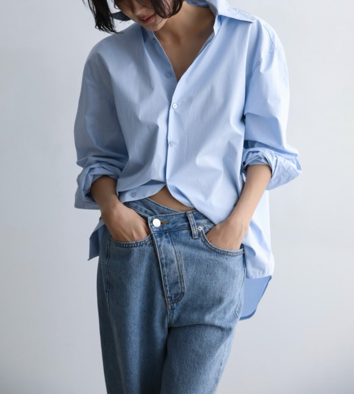 Paper Moon - Korean Women Fashion - #womensfashion - Classic Premium Cotton Button Down Shirt - 4