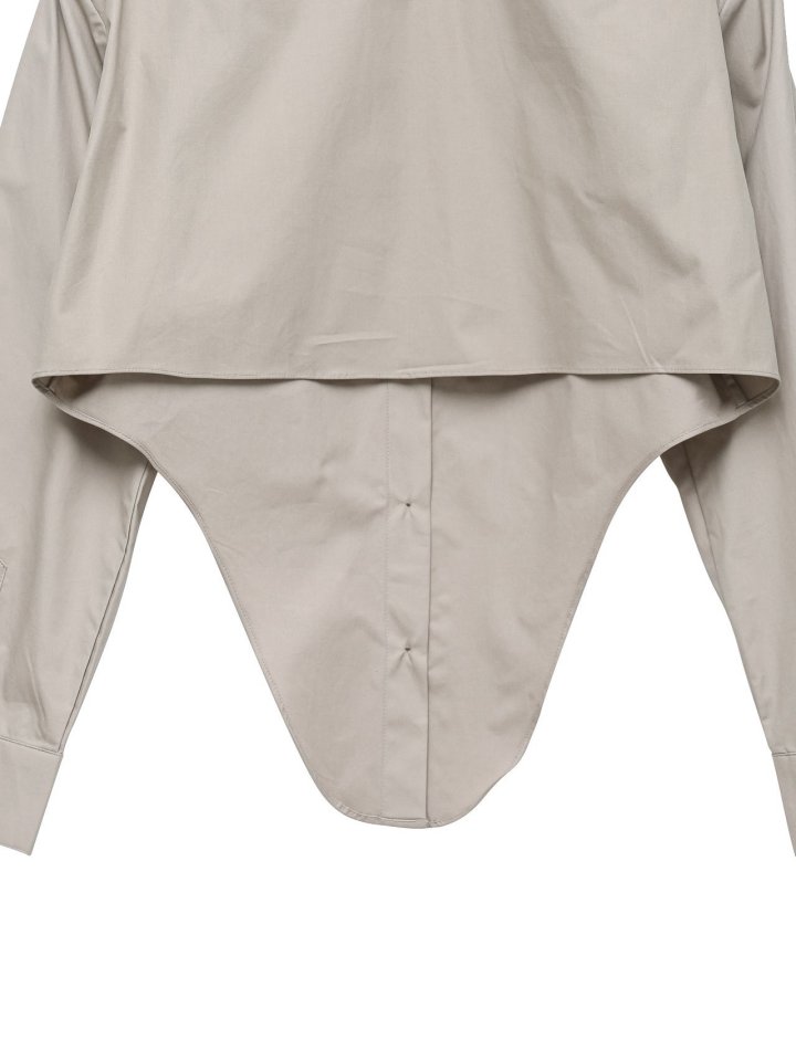 Paper Moon - Korean Women Fashion - #momslook - Round Cut Hem Detail Button Down Shirt - 11