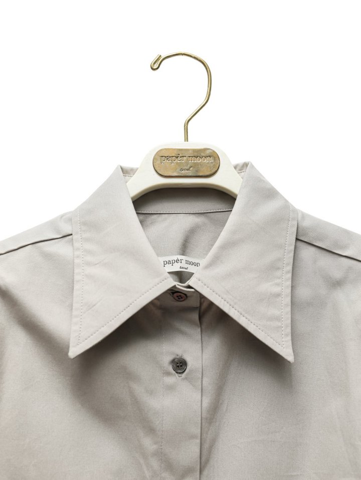 Paper Moon - Korean Women Fashion - #momslook - Round Cut Hem Detail Button Down Shirt - 7