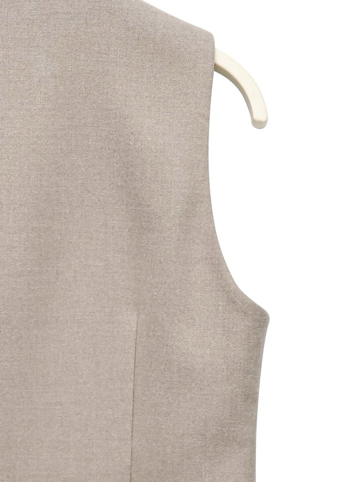 Paper Moon - Korean Women Fashion - #momslook - Flannel Wool Set - Up Tailored Vest - 11