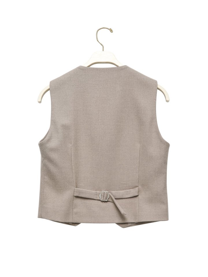 Paper Moon - Korean Women Fashion - #momslook - Flannel Wool Set - Up Tailored Vest - 6