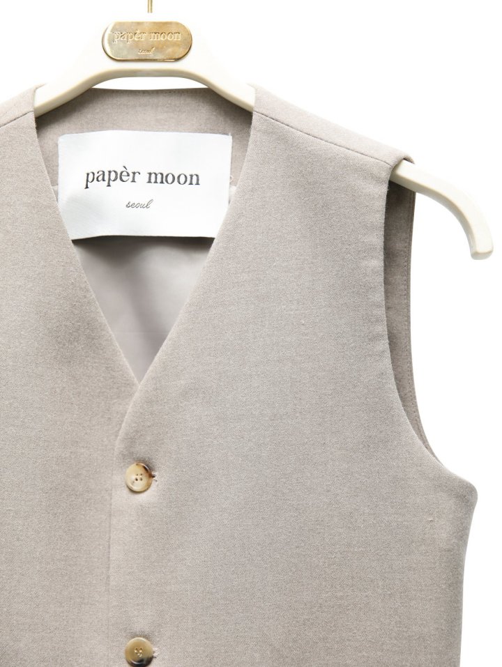Paper Moon - Korean Women Fashion - #momslook - Flannel Wool Set - Up Tailored Vest - 8