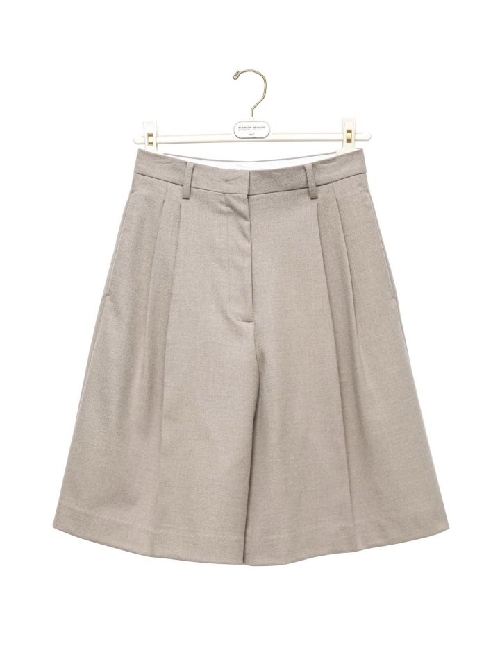 Paper Moon - Korean Women Fashion - #momslook - Flannel Wool Set - Up Bermuda Pants - 5