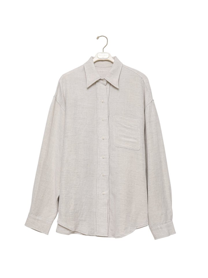 Paper Moon - Korean Women Fashion - #momslook - Soft Linen Oversized Button Down Shirt - 5