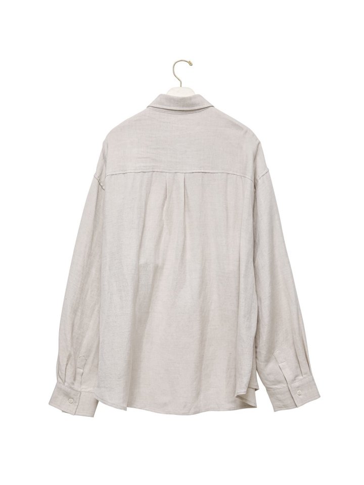Paper Moon - Korean Women Fashion - #momslook - Soft Linen Oversized Button Down Shirt - 6