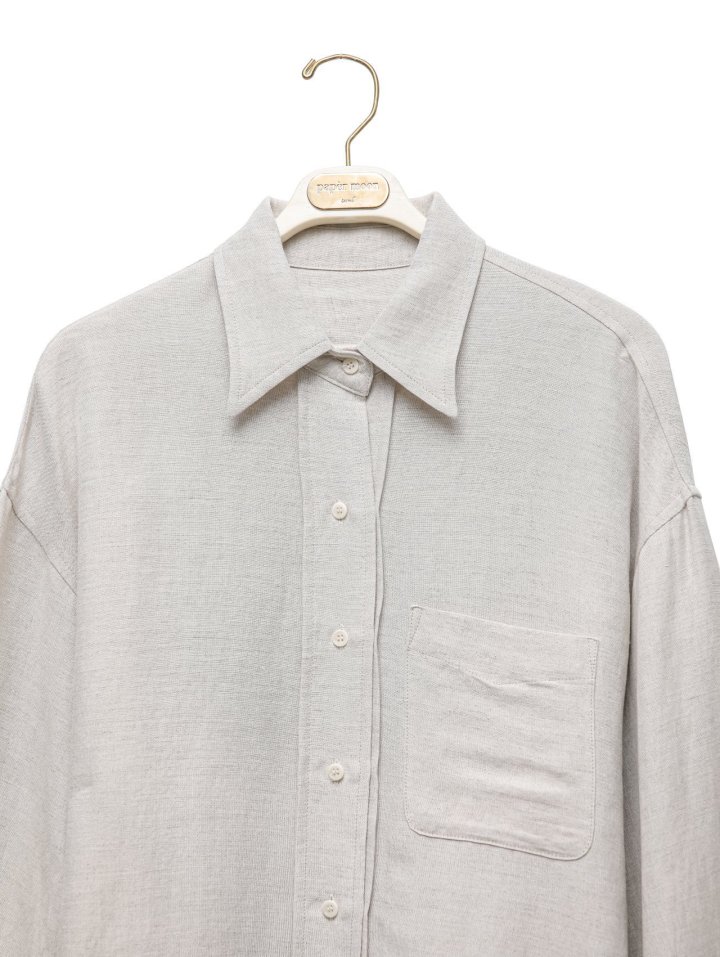 Paper Moon - Korean Women Fashion - #momslook - Soft Linen Oversized Button Down Shirt - 7