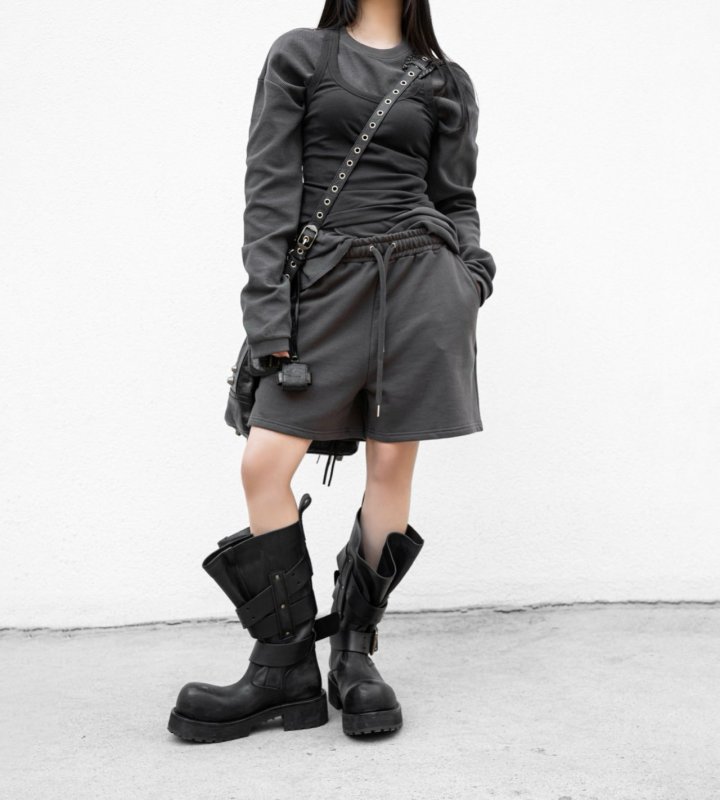 Paper Moon - Korean Women Fashion - #momslook - Heritage Sweat Short
