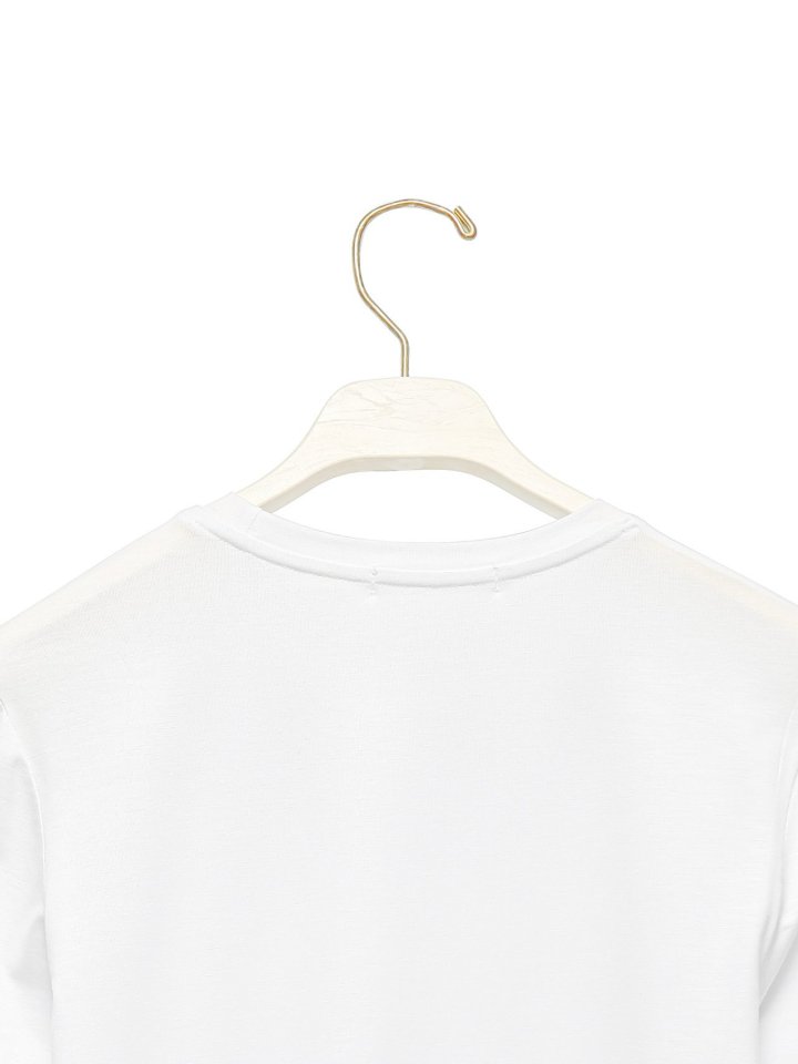 Paper Moon - Korean Women Fashion - #momslook - Classic Slim Fit Tencel Crew Neck Top - 10