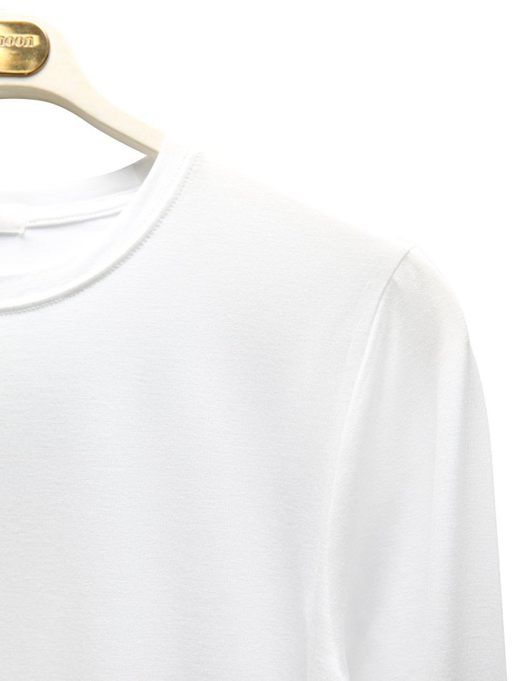 Paper Moon - Korean Women Fashion - #momslook - Classic Slim Fit Tencel Crew Neck Top - 8