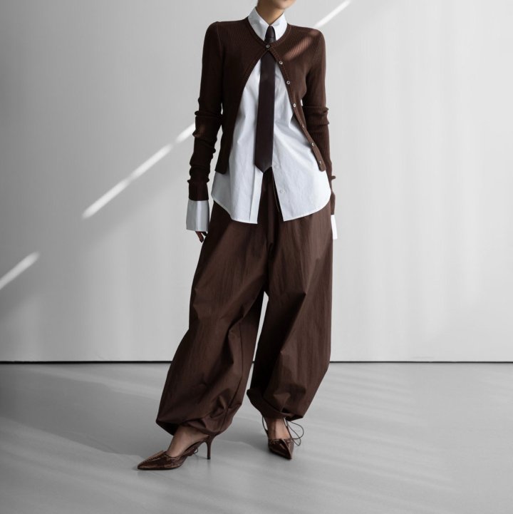 Paper Moon - Korean Women Fashion - #momslook - Cotton Balloon Wide Trousers - 6