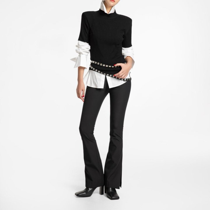 Paper Moon - Korean Women Fashion - #pursuepretty - Side Slit Maxi Flared Pants - 3