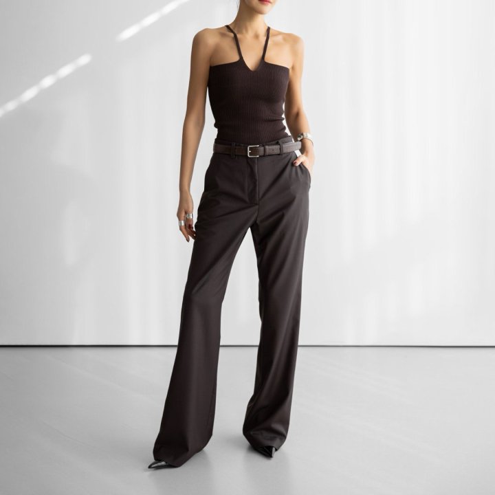 Paper Moon - Korean Women Fashion - #pursuepretty - Tailored Semi Flare Trousers - 2