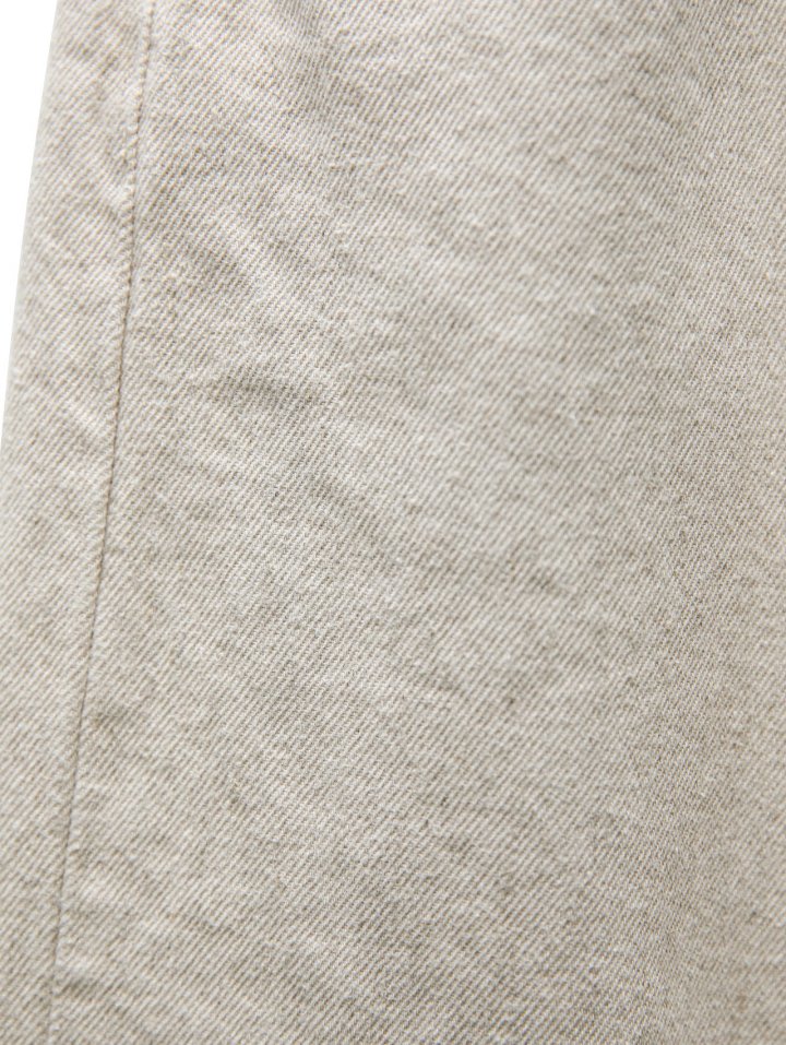 Paper Moon - Korean Women Fashion - #restrostyle - Natural Linen Denim Wide Pants - 11