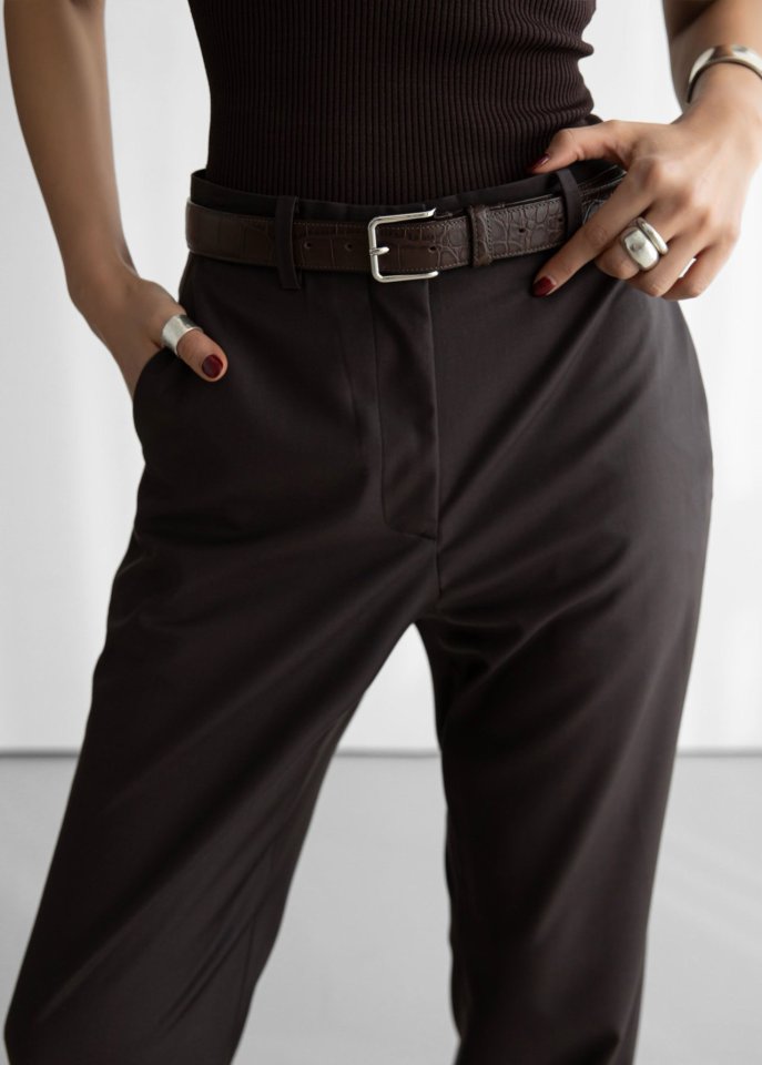 Paper Moon - Korean Women Fashion - #restrostyle - Tailored Semi Flare Trousers - 4