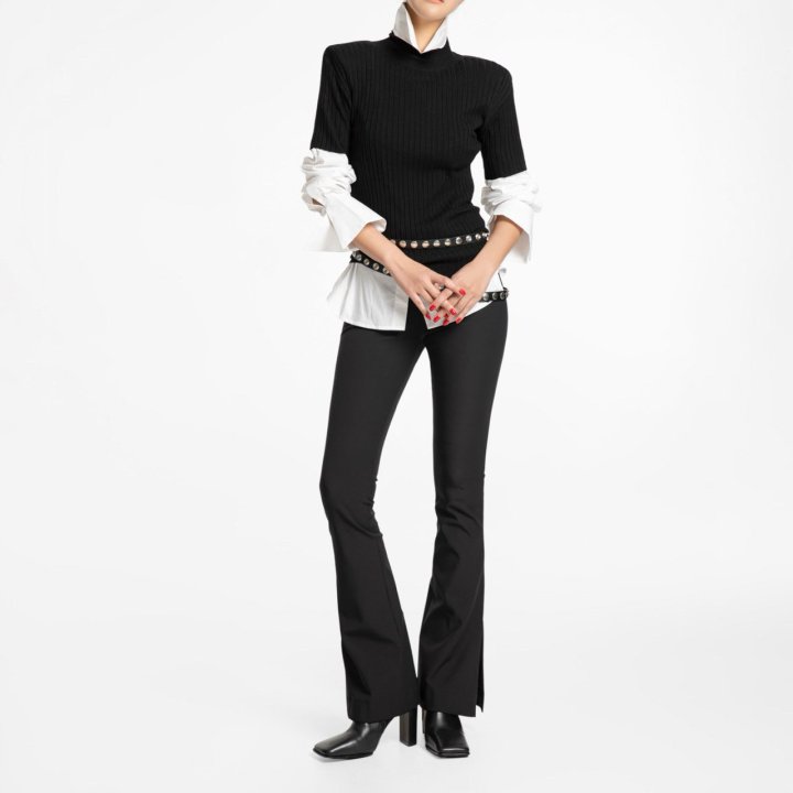 Paper Moon - Korean Women Fashion - #shopsmall - Side Slit Maxi Flared Pants - 6