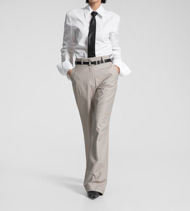 Paper Moon - Korean Women Fashion - #shopsmall - Tailored Semi Flare Trousers - 3