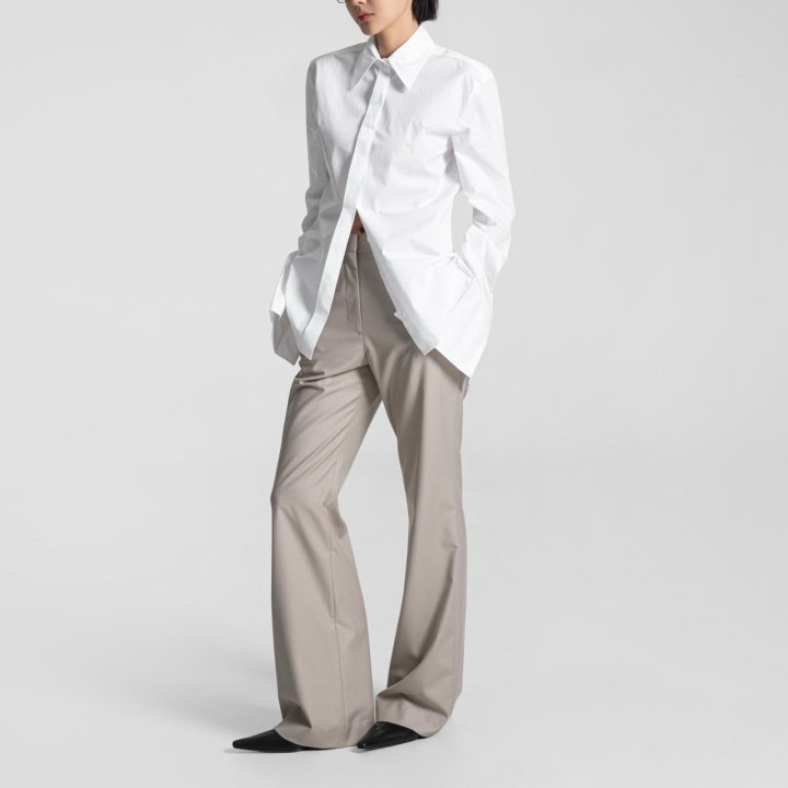Paper Moon - Korean Women Fashion - #shopsmall - Slim Fit Long Cuff Shirt - 2